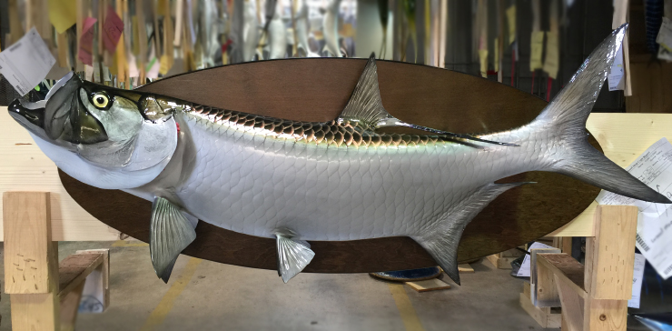 Tarpon fish on custom base