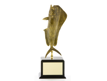 Dolphin Fishing Tournament trophy in bronze