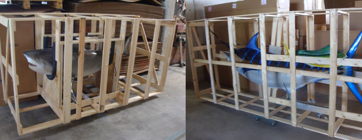 Fishmounts crated