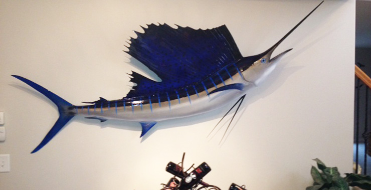 Pacific Sailfish reproduction wallmount