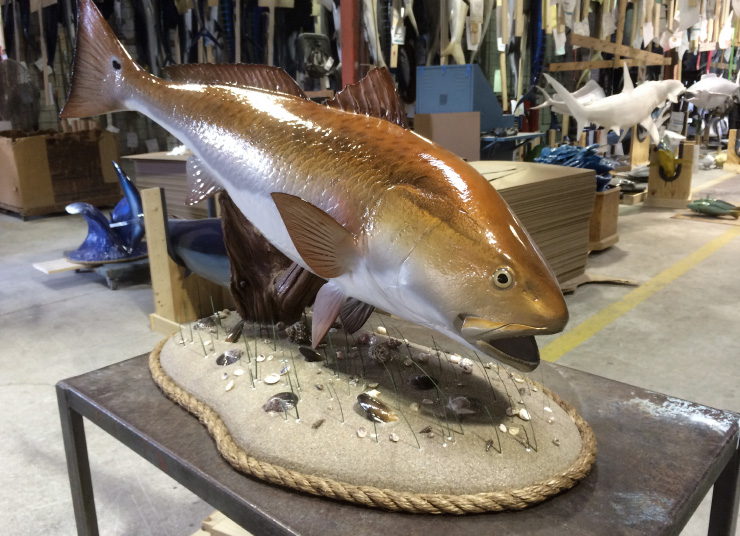 Redfish mount on custom base