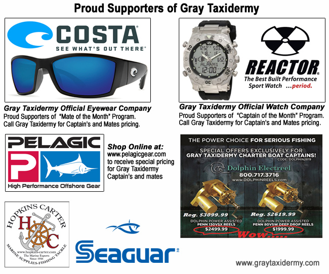 Gtray Taxidermy Sponsors